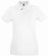 SS89 630300 Fruit of the Loom Lady-Fit Premium Cotton Piqué Polo Shirt White colour image